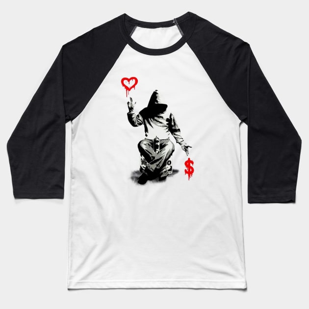 Love and Money Baseball T-Shirt by hitext